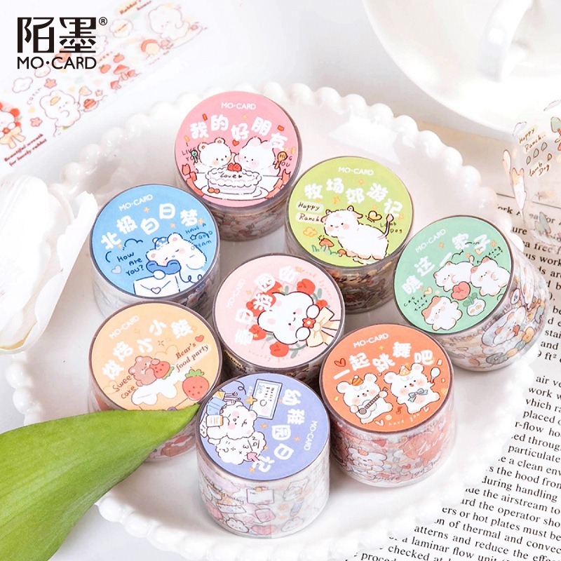 

[Artopia] 1 Roll Sticker PET Animal Ranch Cute Lucu Stiker Bujo Hiasan Tahan Anti Air