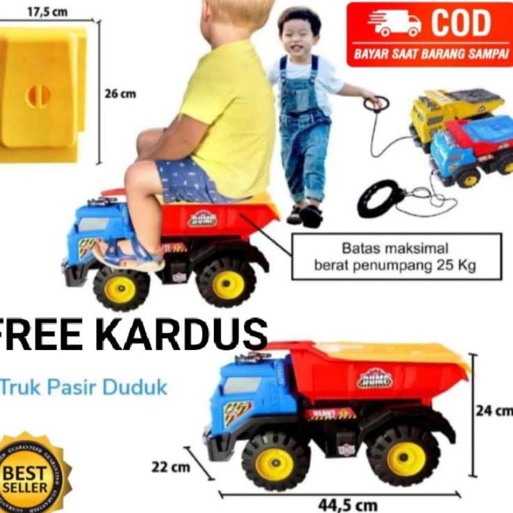 Terlaku OBRAL LEBAY MAINAN ANAK2 MOBIL TRUK PASIR BISA DINAIKI SAMBIL JALAN