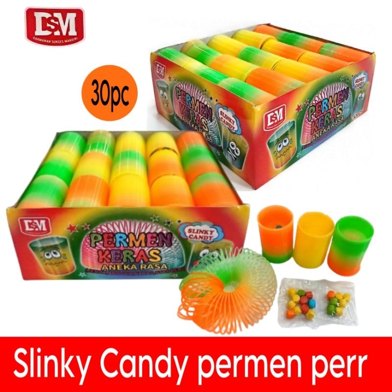 

DSM Slinky Candy permen mainan perr isi 30