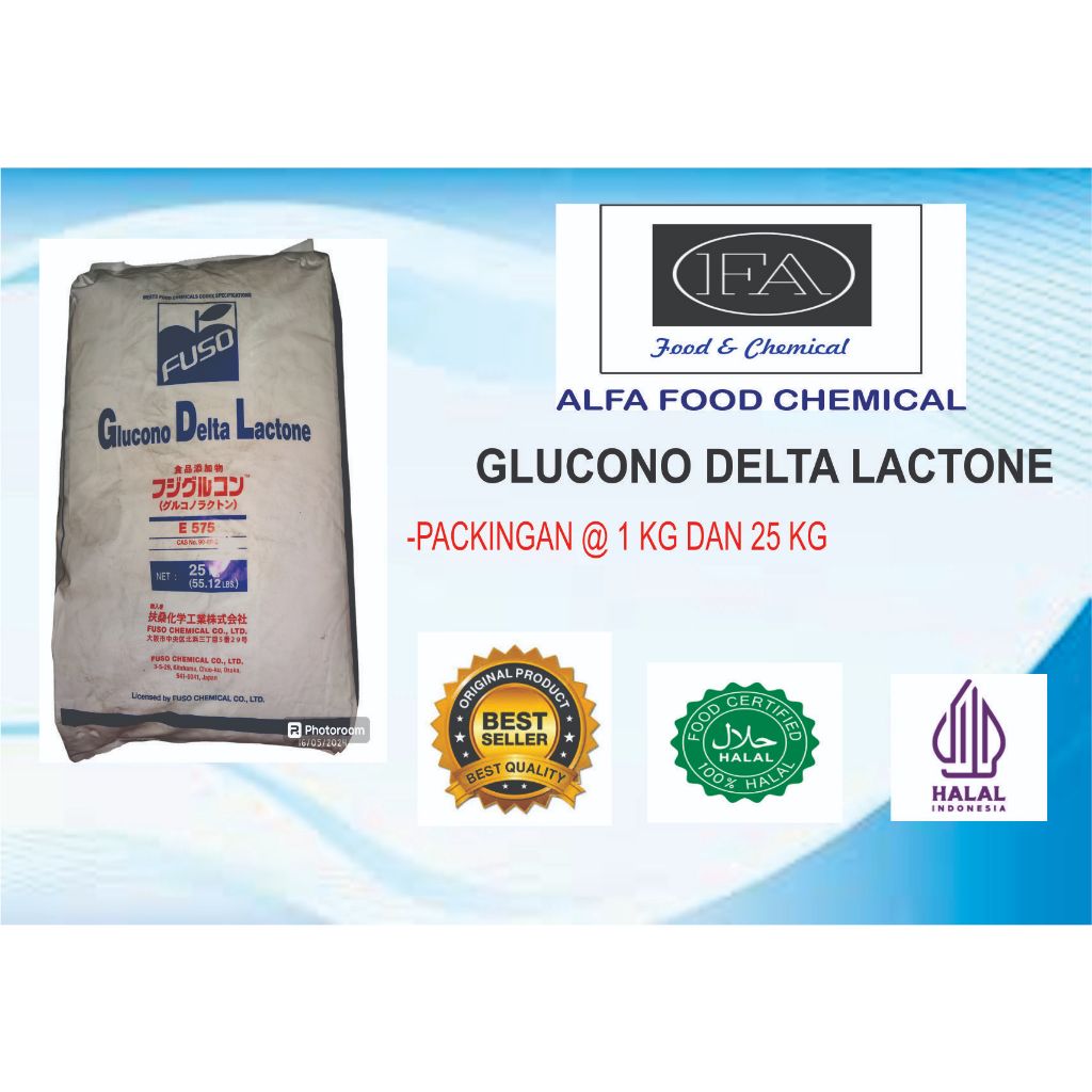 

GLUCONO DELTA LACTONE/ GDL FUSO JAPAN FOOD GRADE PACKINGAN 1 KG DAN 25 KG CIOKO SEKAU TAHU/KEMBANG TAHU