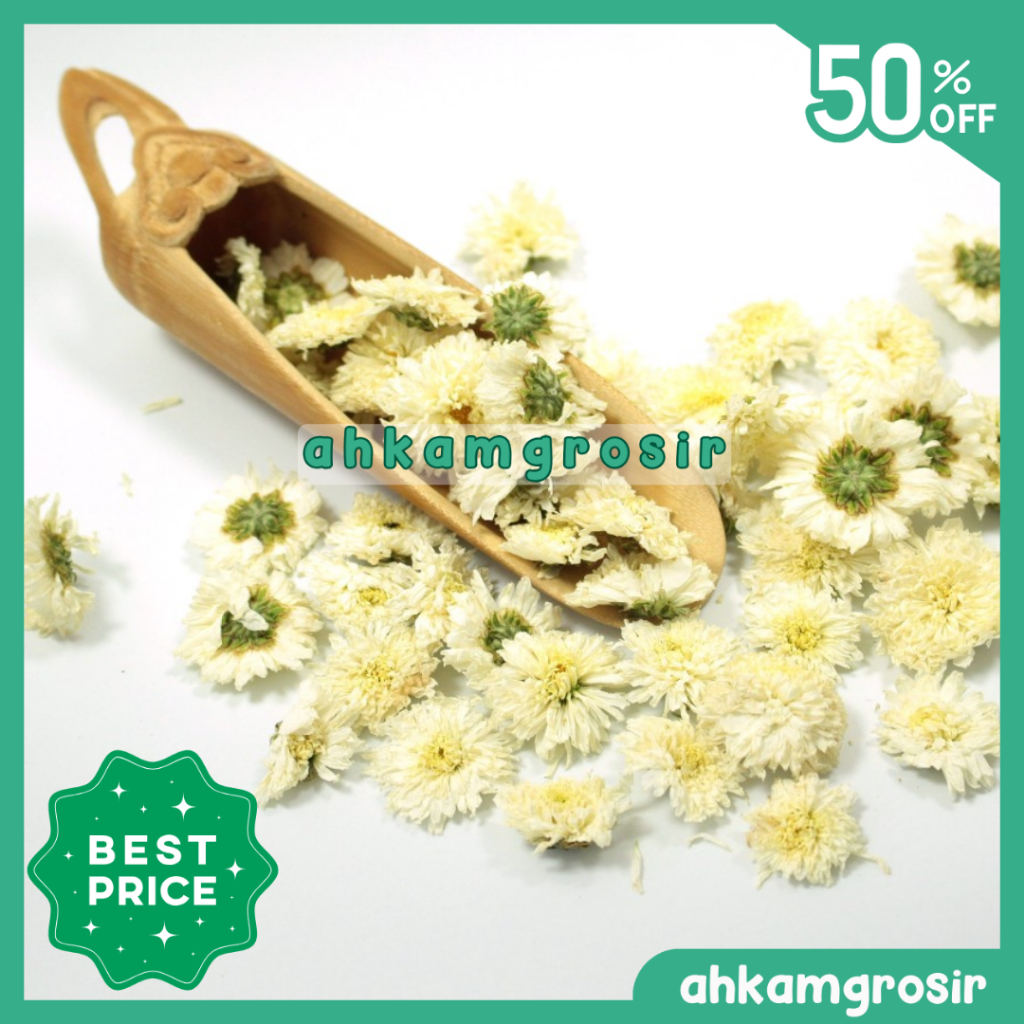 

TEH BUNGA KRISAN PUTIH / PREMIUM WHITE ROYAL CHRYSANTHEMUM TEA PROMO TERBARU