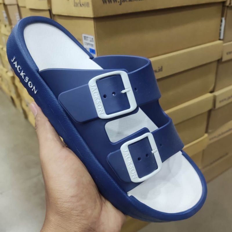 JACKSON ORIGINAL❗Sandal Phylon Slip On Navy Pria/Wanita (UNISEX)