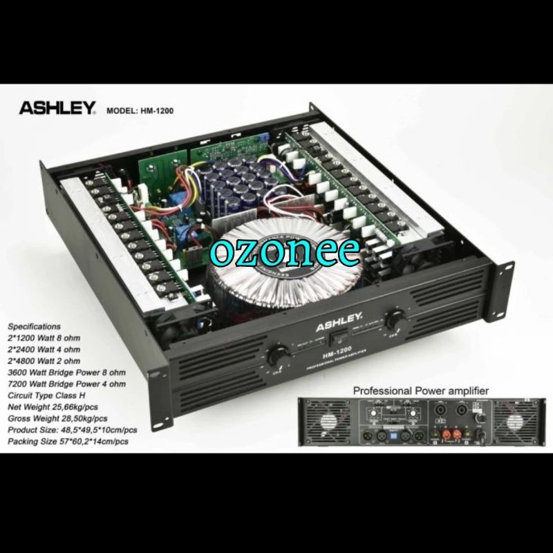 Power Amplifier Ashley HM1200/ HM 1200 Original