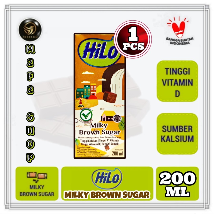 

Susu HiLo Milky Brown Sugar | Susu Gula Aren Kotak UHT - 200 ml (Kemasan Satuan)