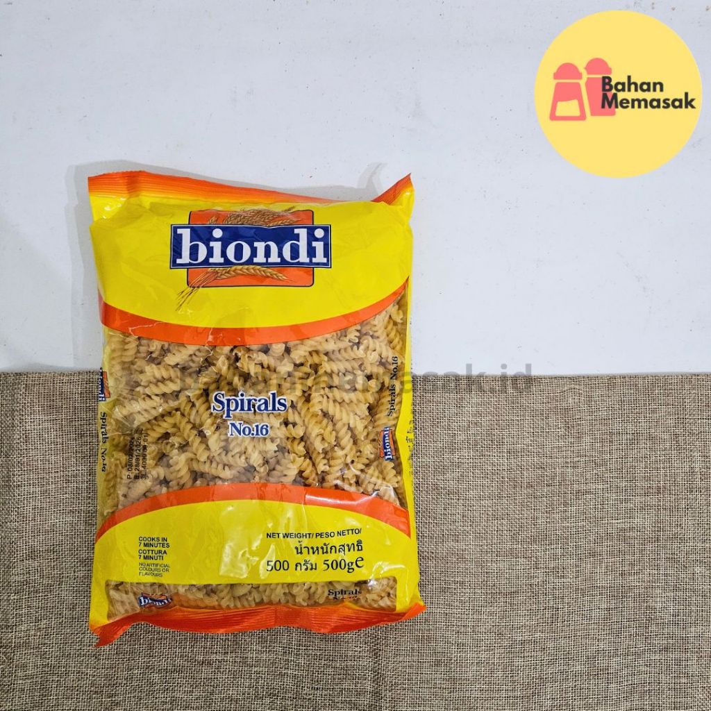 

Pasta Biondi Spirals No.16 500 Gram