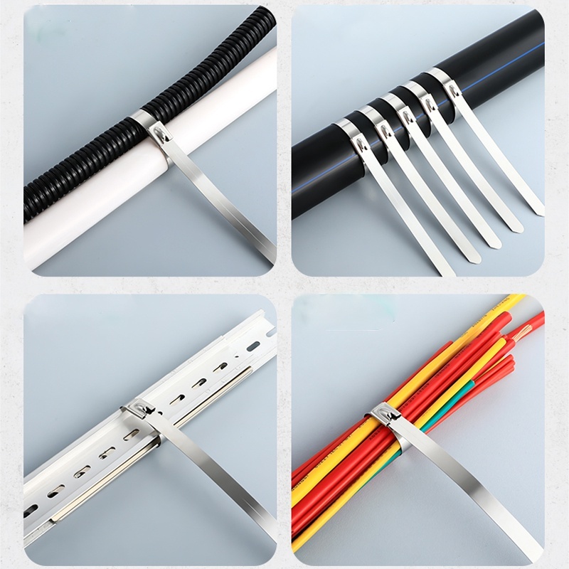 

HJK (100 Pcs ) Kabel Ties Stainless Tali Besi Anti Karat 304 / Cable Ties ikat besi Kabel Tis Steel