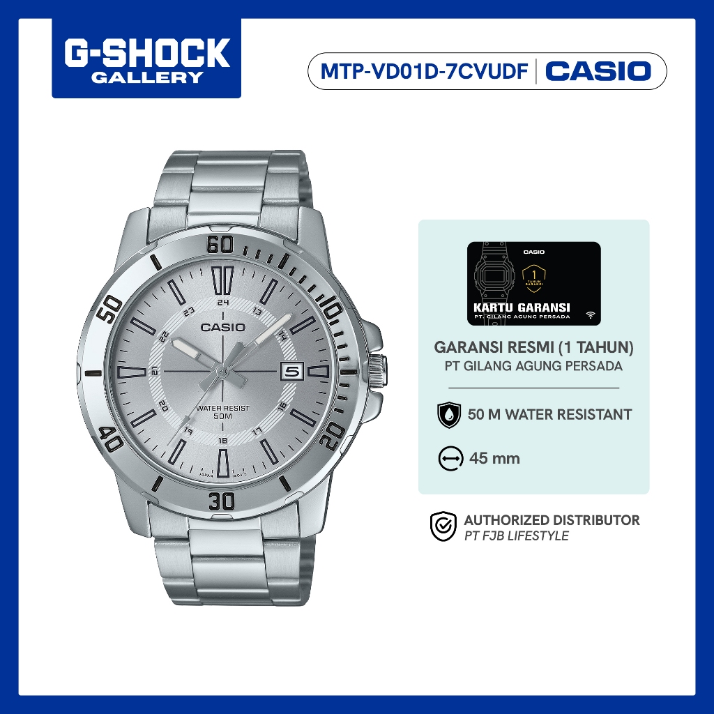 Casio Jam Tangan Pria MTP-VD01D-7CVUDF