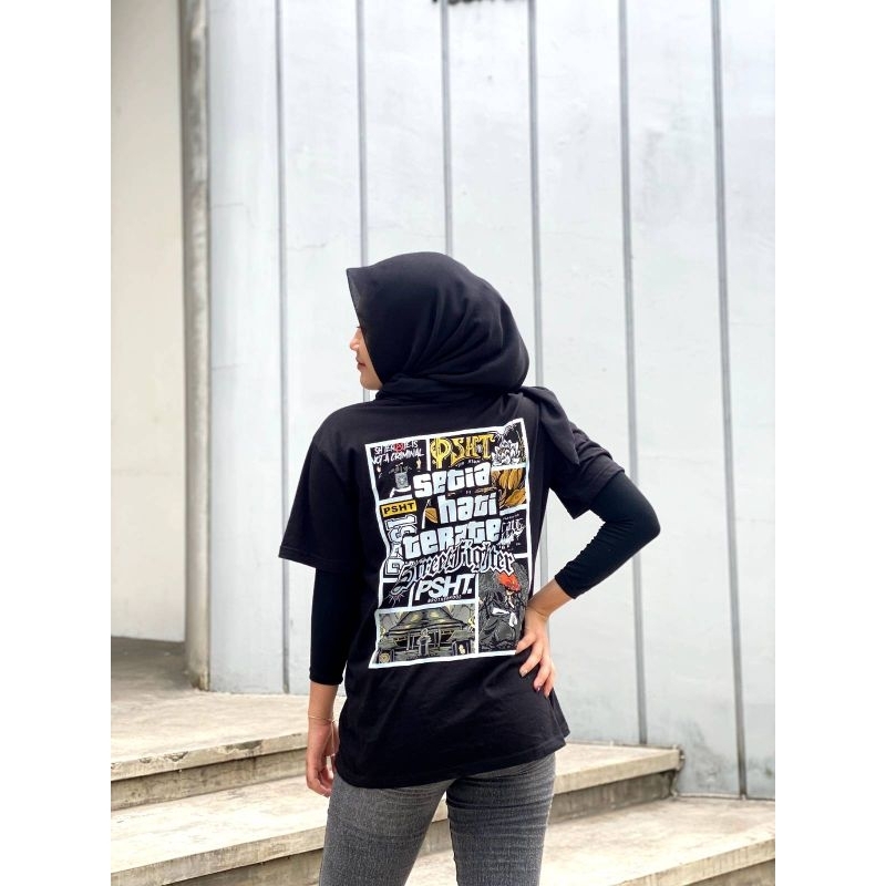 TSHIRT TERATE FIGHTER II KAOS TERATE STREET WEAR II KAOS KEREN PSHT 2024