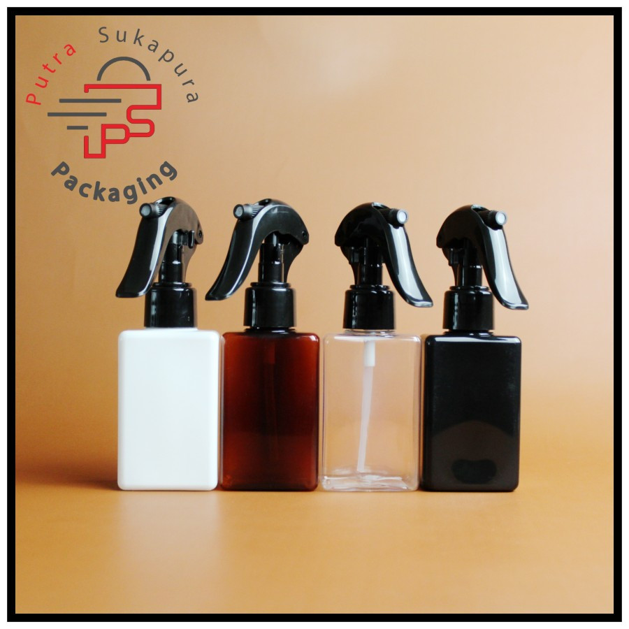 Botol spray triger 100ml kotak/botol triger 100ml/triger hitam itd