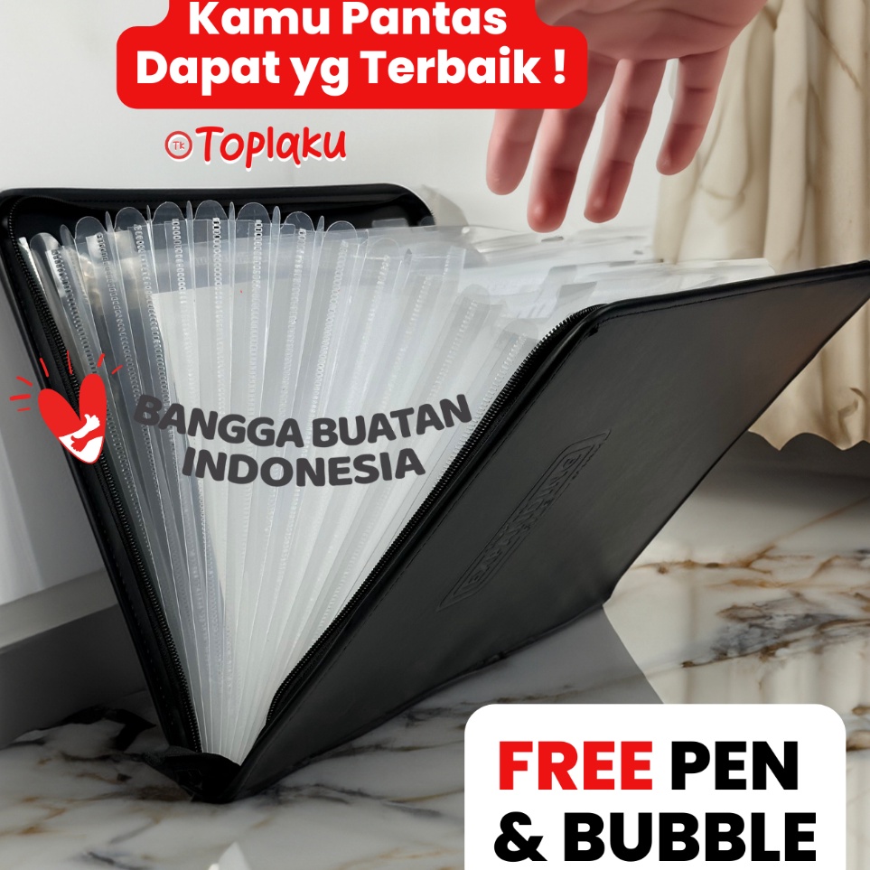 

Terlaku Map Expanding File 13 Sekat Kulit Anti Air Tas Dokumen Keeper F4 Document File Tempat Berkas Penting