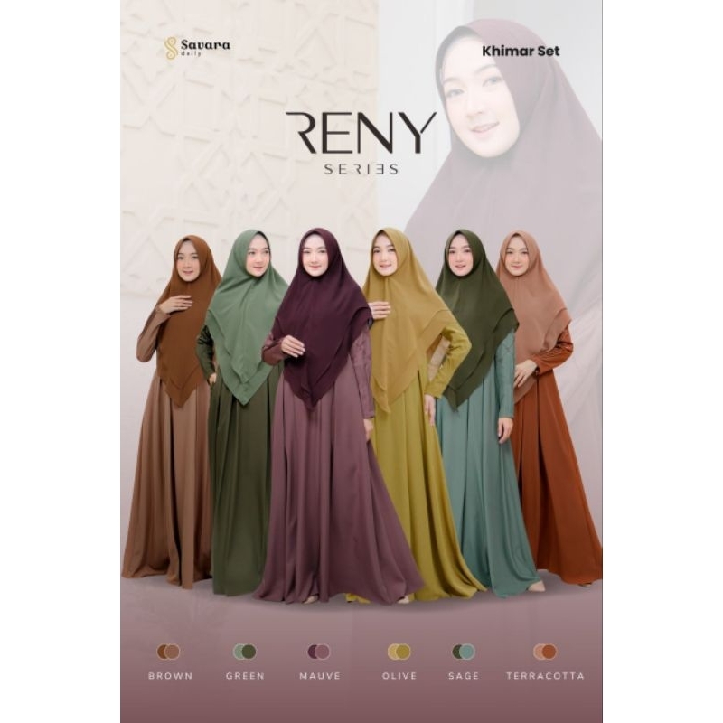 GAMIS SET KHIMAR SAVARA DAILY RENY SERIES TERBARU