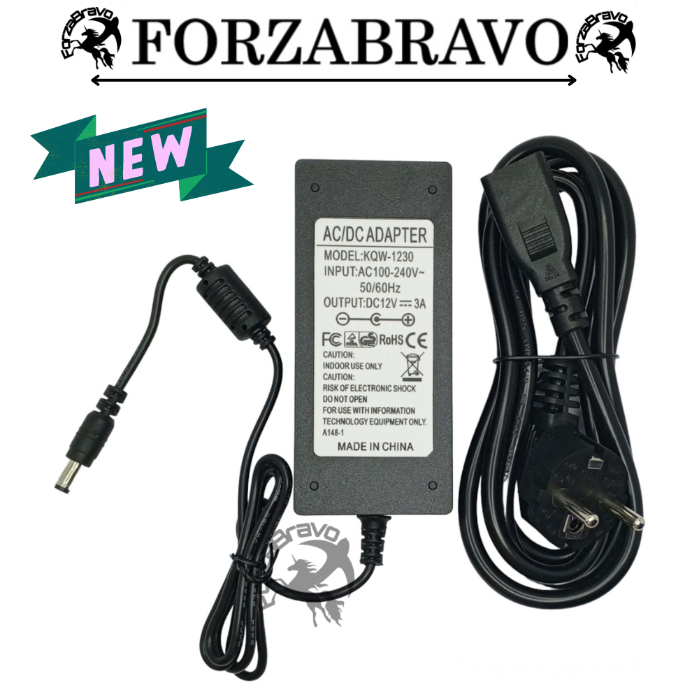 Adaptor Charger Casan HP For LED Pavilion IPS Backlit Monitor 20fi 22fi 23fi 12V 3A (5.5*2.5mm)