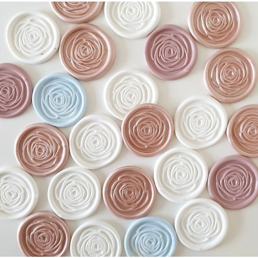 

ROSE Petals - 1 Pcs Wax Seal Sticker Undangan WAXSEALCOIN Vintage / Tanpa Minimum / 1 Pcs/ Termasuk Double tape / Lilin Wax Seal Vintage