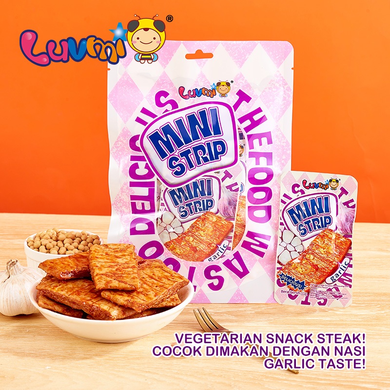 

LUVMI LATIAO MINI STRIP SPICY GARLIC / STRIP SPICY MALA / STRIP SPICY BBQ /CEMILAN VIRAL Cemilan Yang Lagi VIRAL Import Dari CHINA99g per bungkus