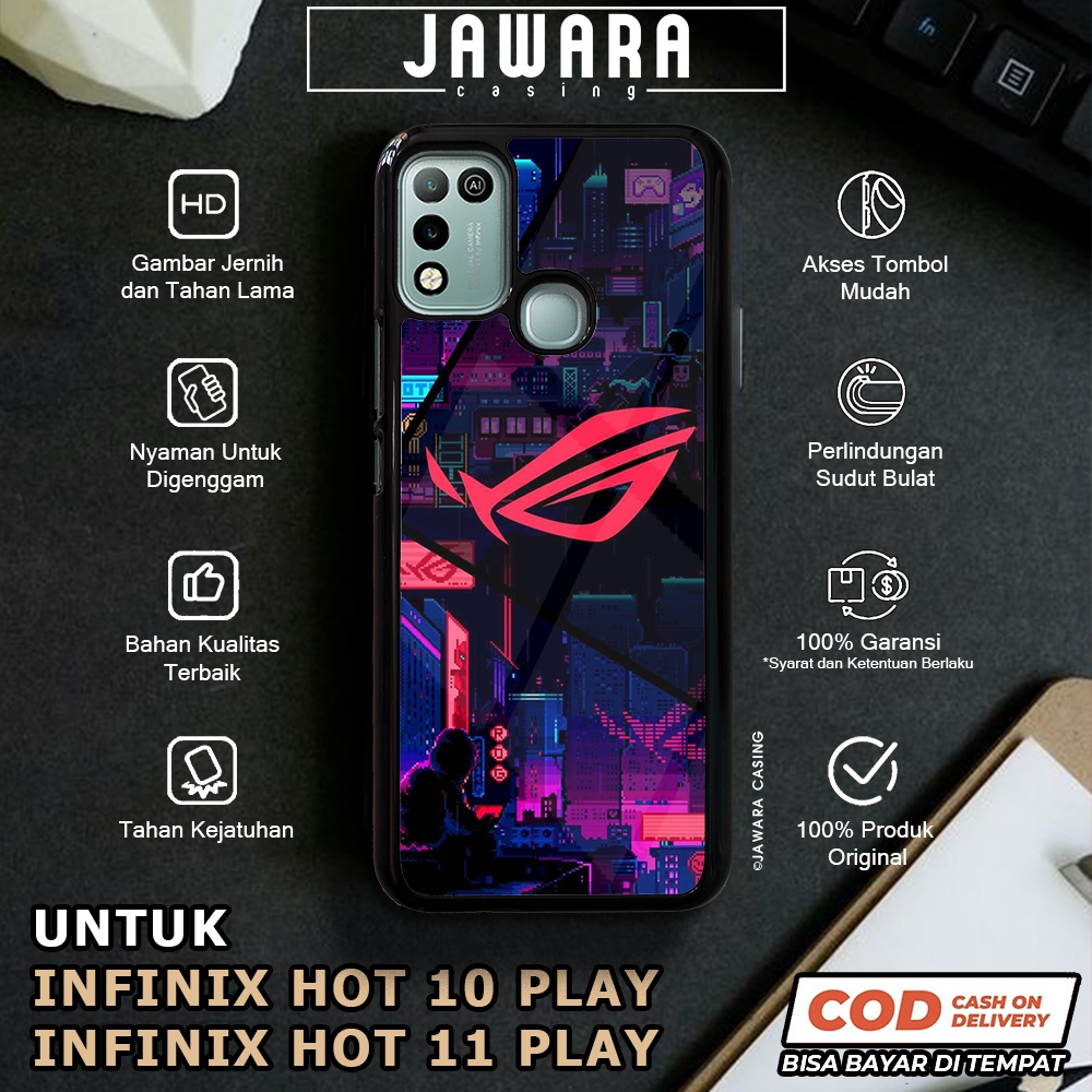 Case Infinix Hot 10 Play 11 Play Casing Infinix Hot 10 Play 11 Play [ROG2] Premium Glossy Case Hp In