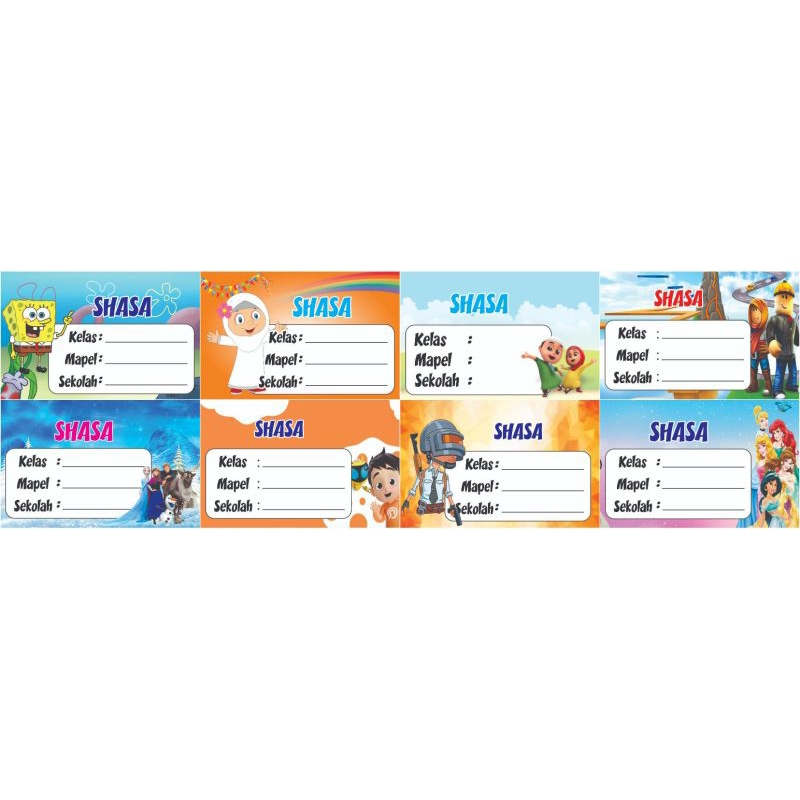 

LABEL STIKER MATPEL / LABEL BUKU/ STIKER BUKU