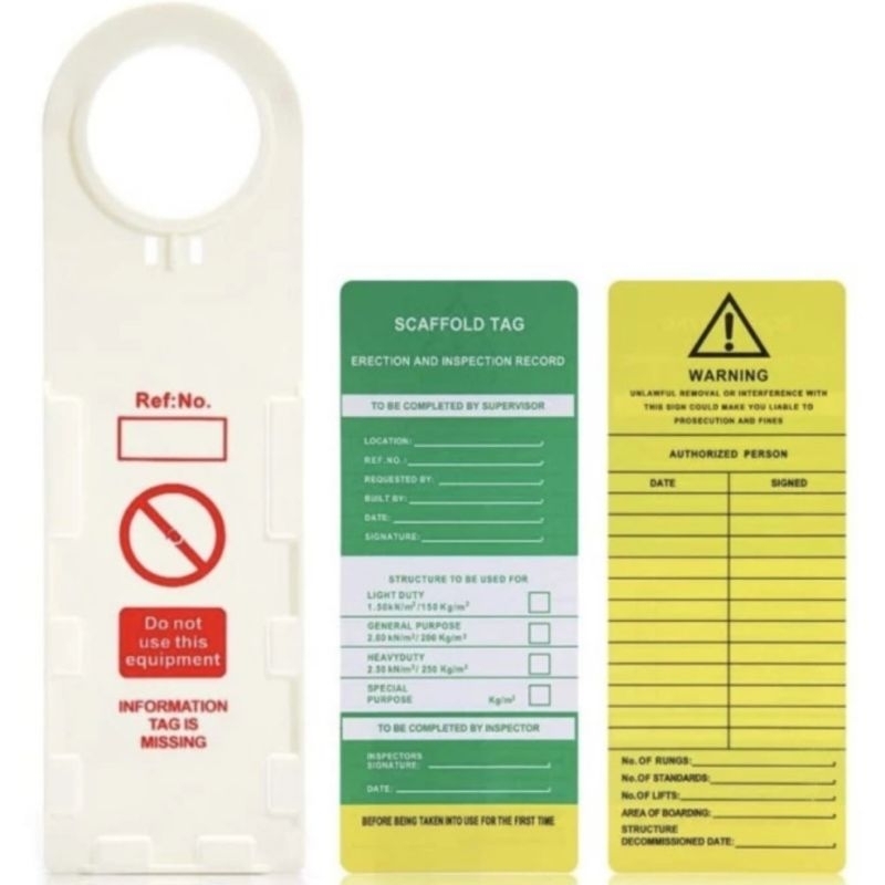 

Scaffolding Tag Inspection reversible tag & Holder