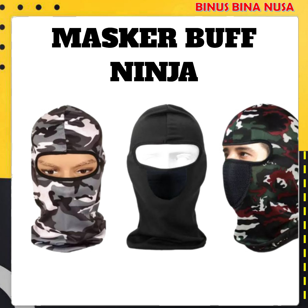 Masker buff ninja /Masker ninja Army / Masker Balaclava / Masker ninja full face / Masker motor Pria