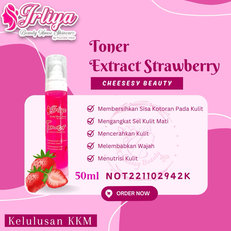 IRLIYA BEAUTY SKINCARE ( TONER EXTRACT STRAWBERRY 50ML )
