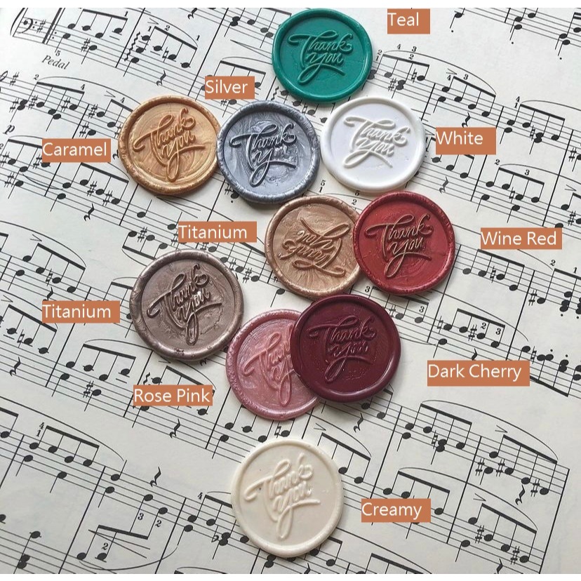 

THANK YOU - 1 Pcs Wax Seal Sticker Undangan WAXSEALCOIN Vintage / Tanpa Minimum / 1 Pcs/ Termasuk Double tape / Lilin Wax Seal Vintage