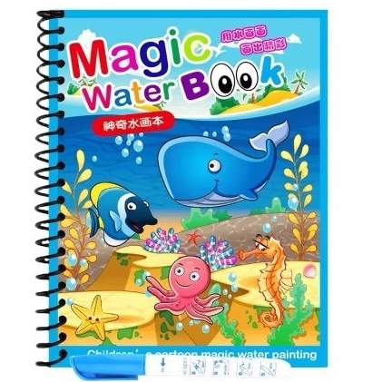 

Magic Water Book Buku Gambar Mewarnai Ajaib Magic Water Pen Buku Warna Mainan Edukasi Anak Coloring Books