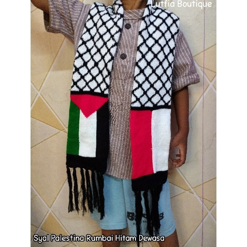 Syal Palestina / Syal Palestina Premium/ Syal Rajut Palestina Premium / Syal Palestina Dewasa / Sele