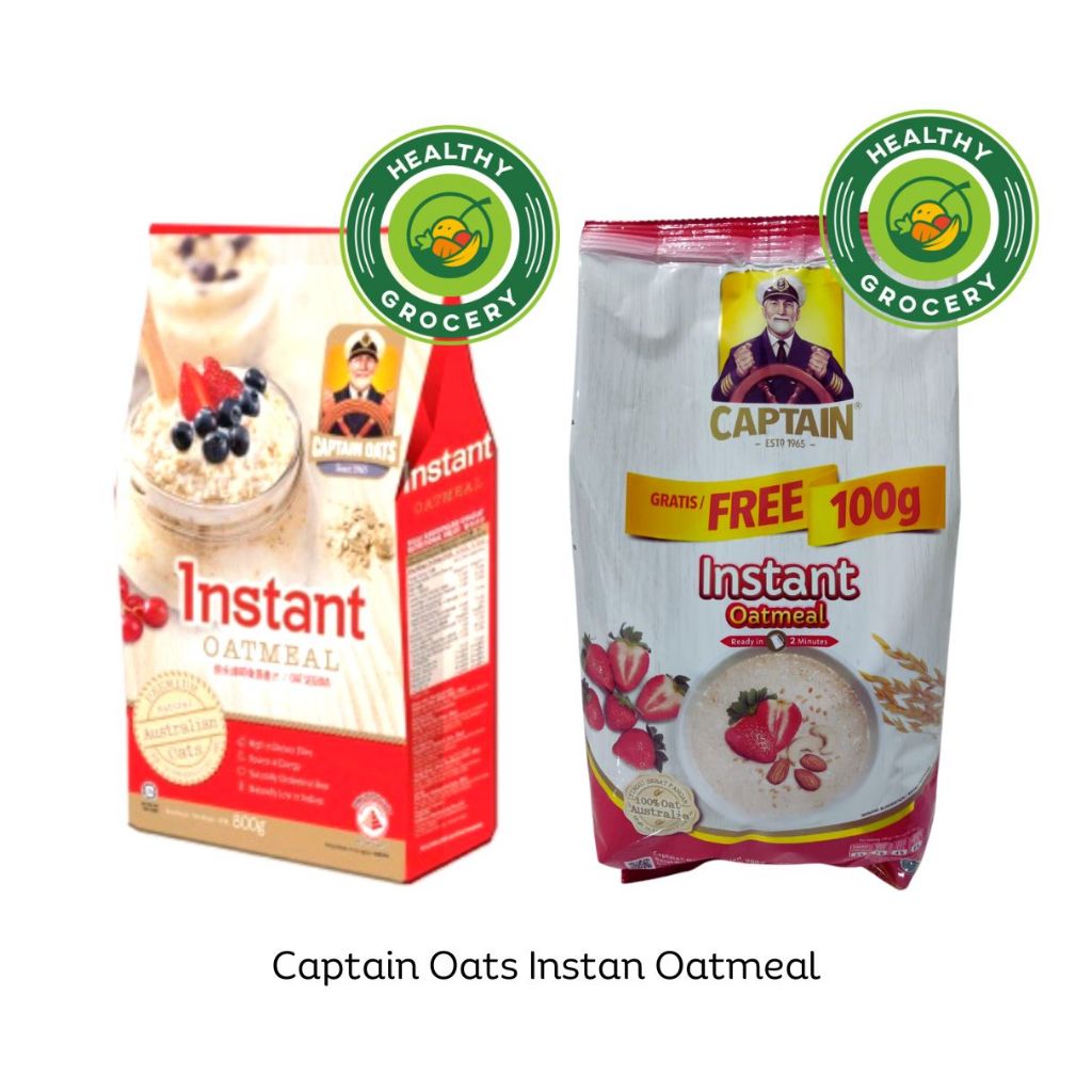 

Captain Oats Instant Oatmeal 800gr / Premium Natural Australian Oats / Oatmeal Instan
