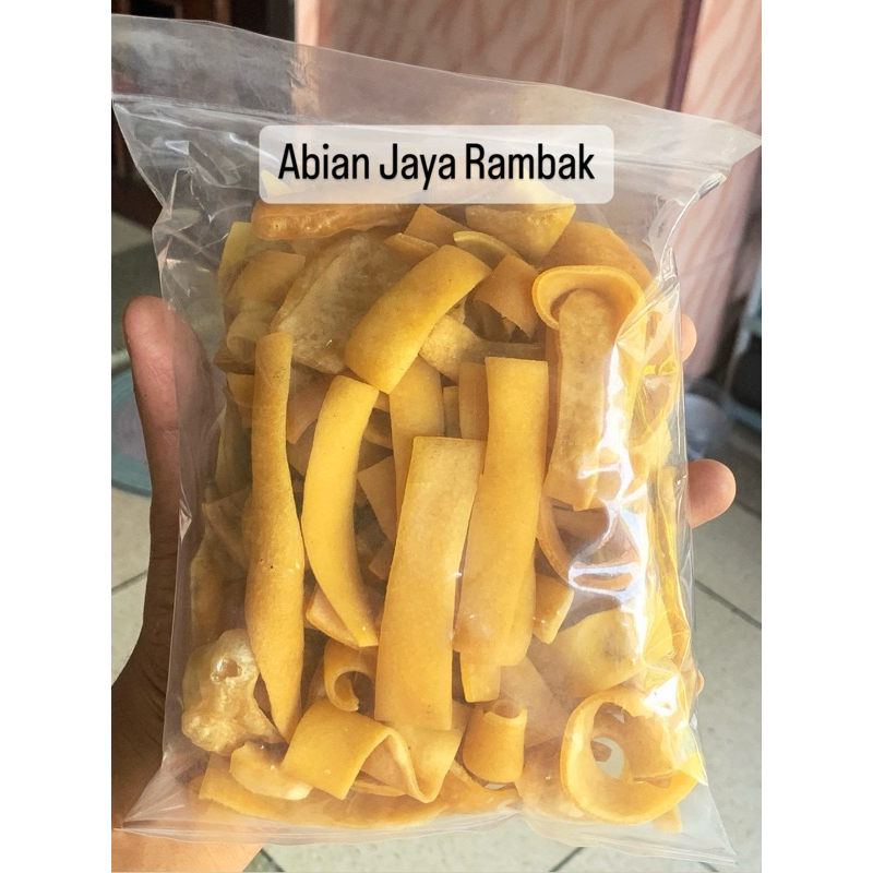 

[250 gram] Krecek Rambak Kulit Sapi Asli / Dorokdok | Abian Jaya | Stik Lebar | Mentah Siap Goreng