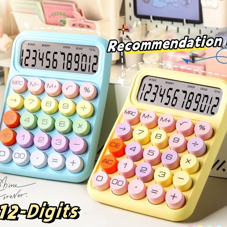 

Kalkulator Dopamin Kalkulator Elektronik Warna Permen 12digit Display Besar Keyboard Dot Mekanik Tombol Besar Lucu Presisi Alat Tulis Komputer