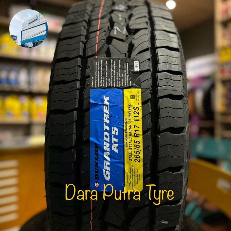 Ban Mobil 265/65 R17 112S Dunlop Grandtrek AT5 Ban 265 65 17 ( Black Letter )