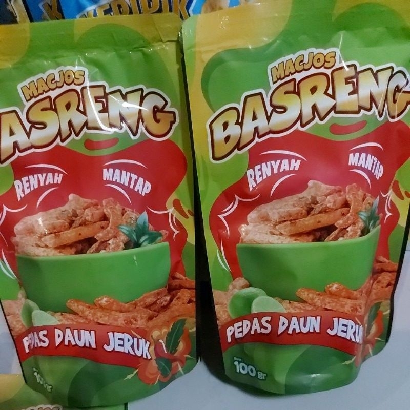 

Basreng Macjos Rasa pedas daun jeruk renyah mantap murah