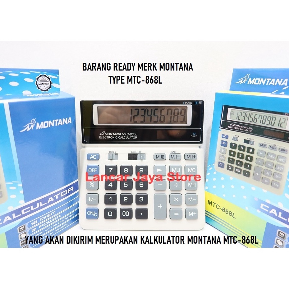 

Kalkulator 12 Digit Montana MTC868L Original