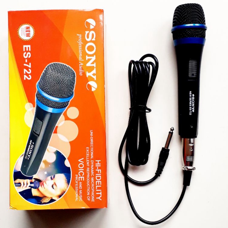 Mic SONY 722 Microphone karaoke kabel