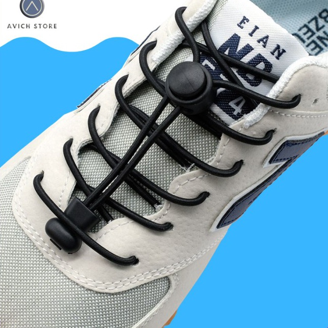 Unggul Tali Sepatu Karet Elastis  Lock Laces  Shoe Laces  Hitam Natgeo