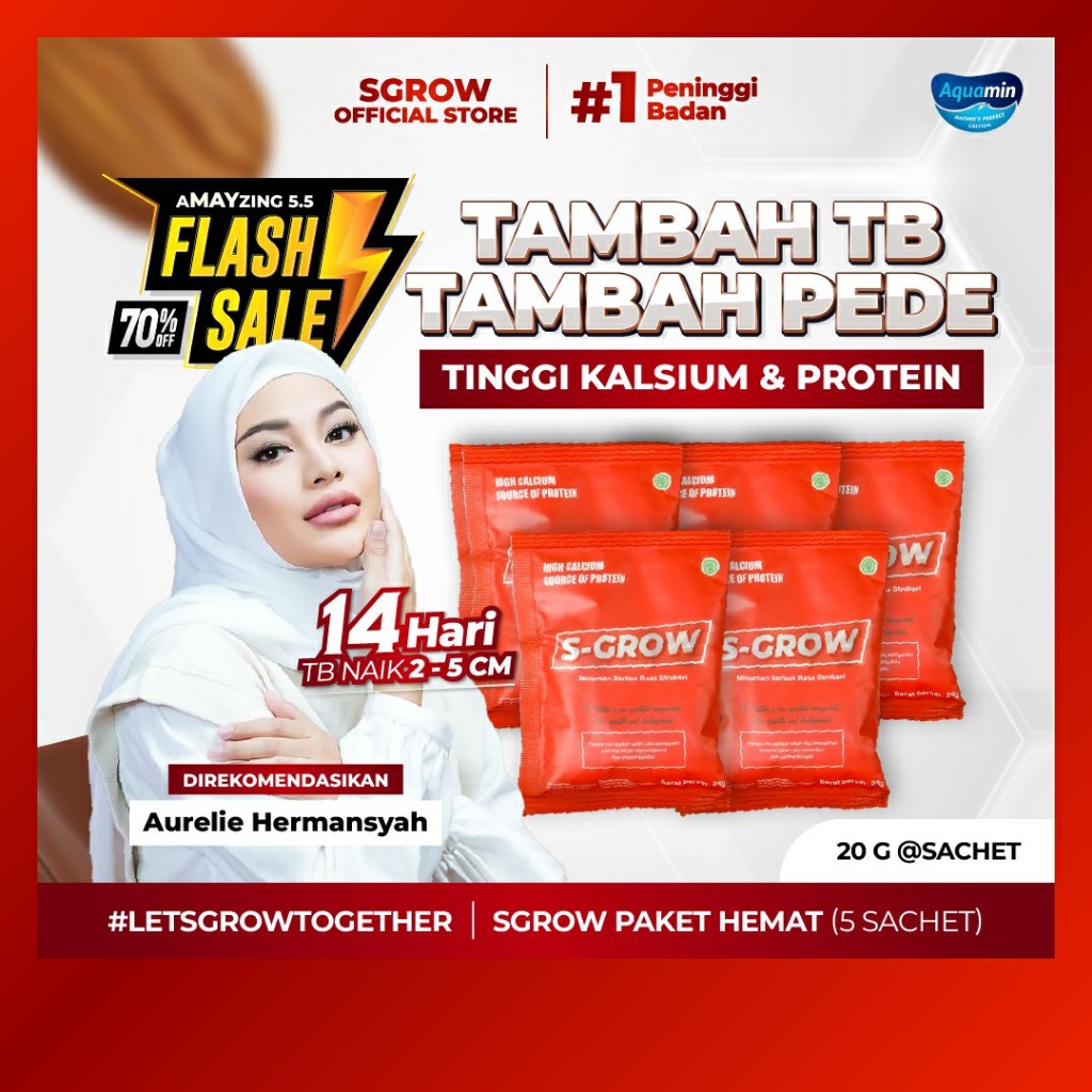 

S-GROW Susu Peninggi Badan Terbaik - 5 Sachet