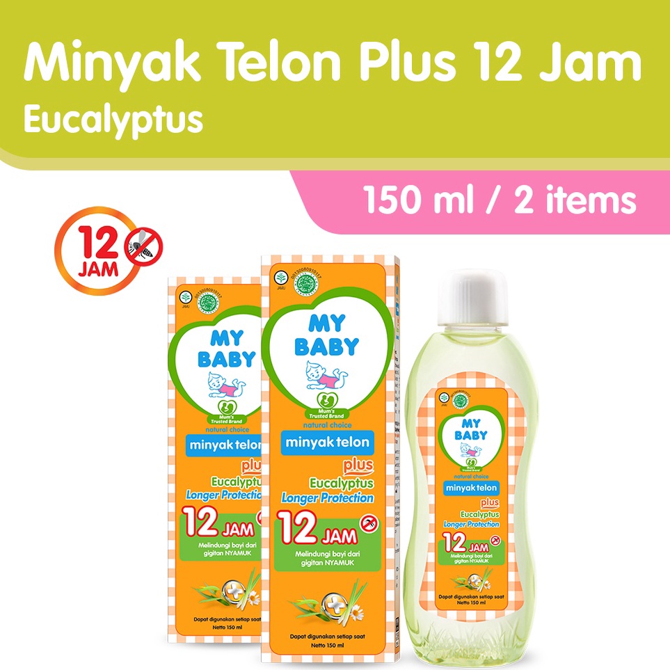 

My Baby Minyak Telon Plus Longer Protection 12 Jam Perlindungan Anti Nyamuk 15 ml 2 pcs Bundle Pack Exp 6225