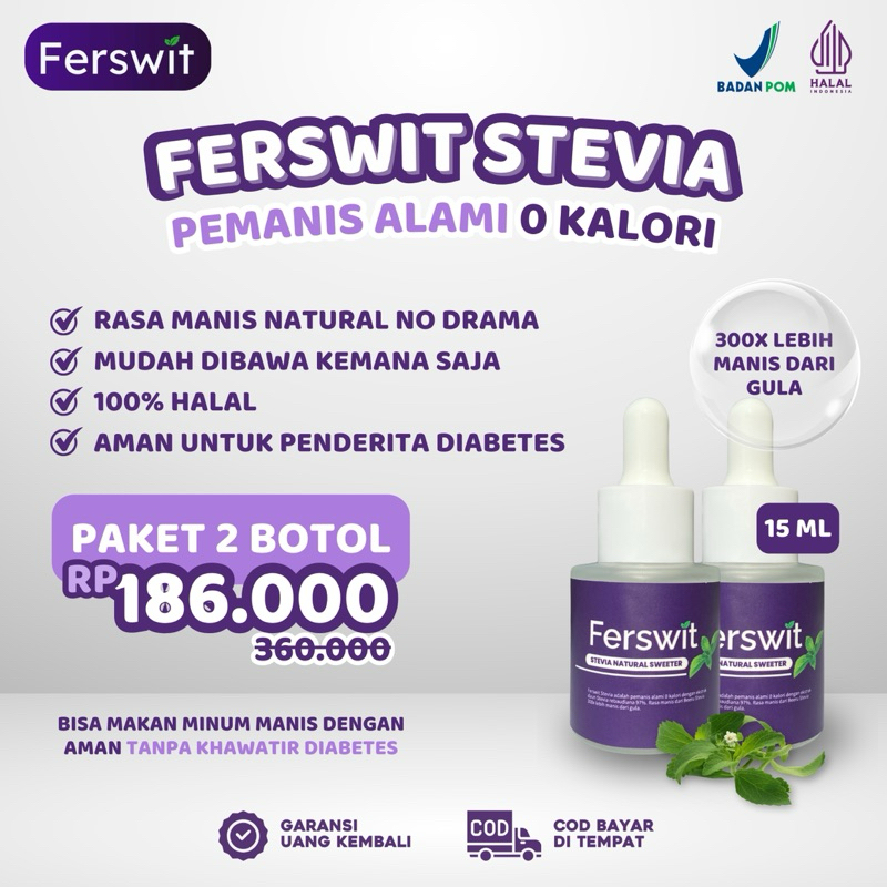 

Ferswit Stevia Alami Paket 2 Botol