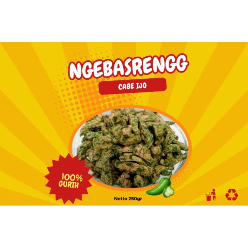 

Keripik Basreng Cabe Ijo 250gr