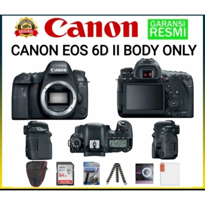 CANON EOS 6D MARK II BODY ONLY / KAMERA CANON EOS 6D MARK II BODY ONLY - GARANSI DISTRIBUTOR