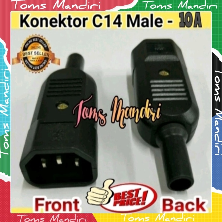 MEGA Connector C14 Male  1 Ampere Socket C14 Male