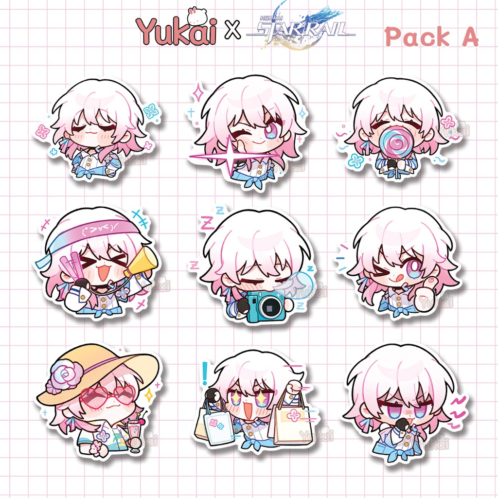 

Stiker Pack March 7th Honkai Star Rail (HSR) Premium, Sticker Anime Waterproof