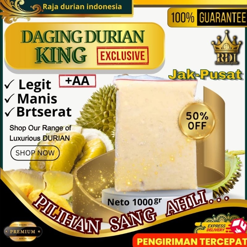 

RDI.cab Jak-pusat Daging durian MURNI/DAGING DURIAN/DAGING DURIAN PREMIUM/ no. 1 RDI