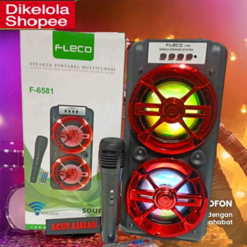 ✅cod (2pcs1kg) speaker bluetooth karaoke free mik/mp3/mp4 radio fm free mik fleco 2923 /gmc jinlong 
