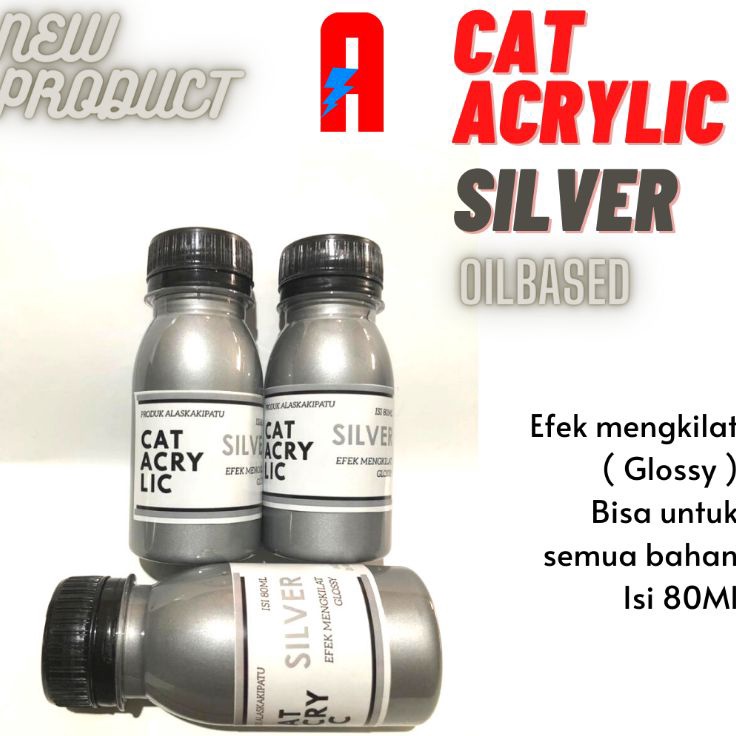 

Cat acrylic oilbased SILVER 8ml