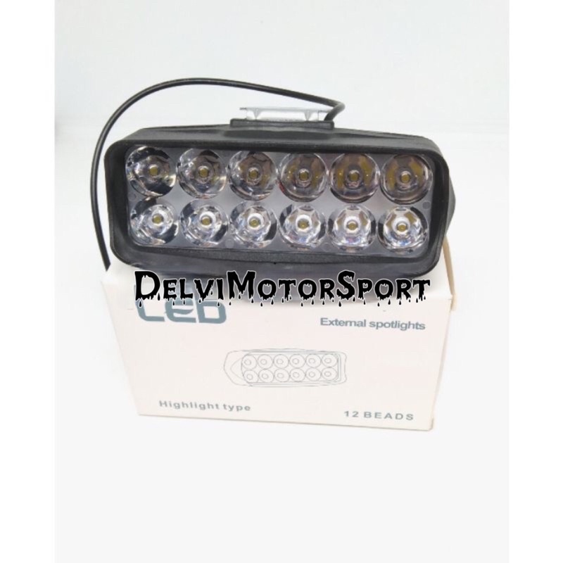 LAMPU TEMBAK SOROT KOTAK 12&16 MATA LED BUAT MOTOR MOBIL / LAMPU TEMBAK SOROT 20 WATT