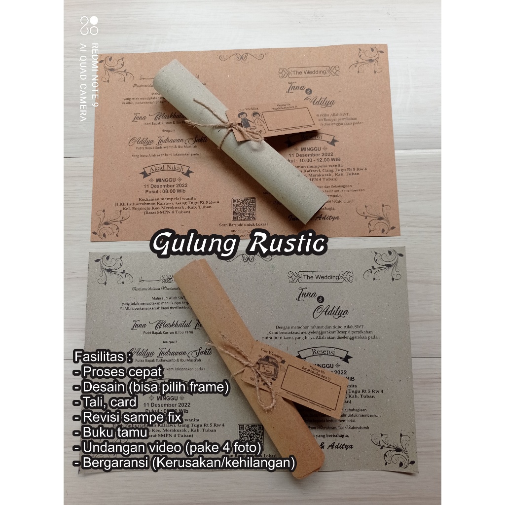 Undangan ulang tahun dan khitanan unik