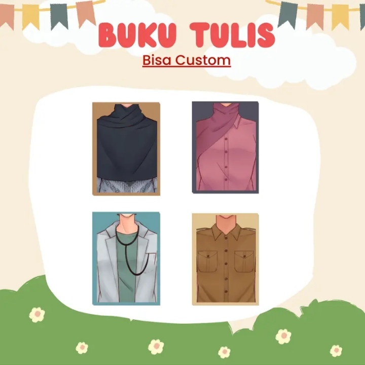 

Buku tulis custom, buku custom, buku tulis sekolah, buku tulis lucu, buku sekolah, profesi