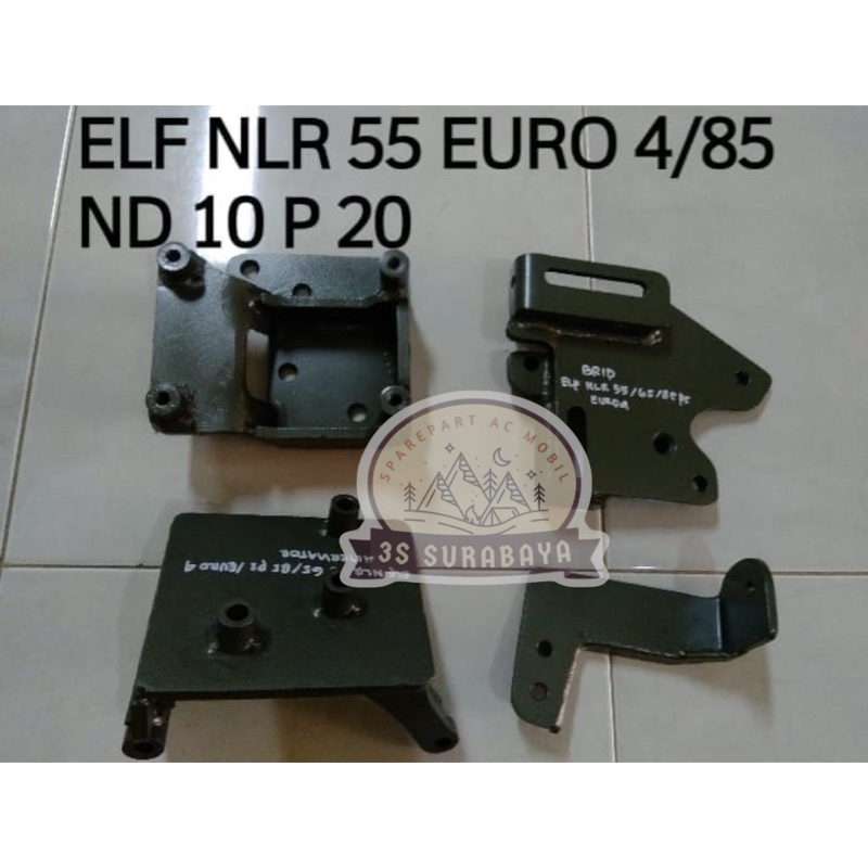 Breket NLR 55 Elf Turbo 2.8 Euro 4 Pasang Denso As20 10pa20 Ac Truk Lengkap Dudukan Kompresor Bracke