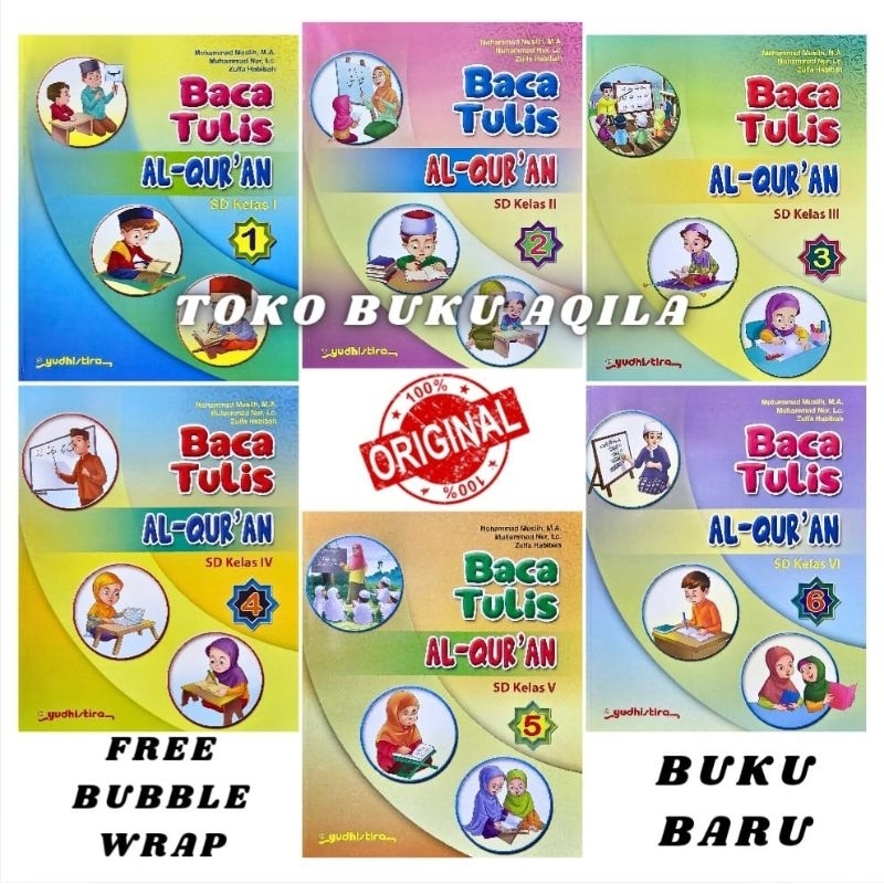 Buku BTQ Kelas 1 2 3 4 5 6 SD/MI Yudhistira Baca Tulis Alquran Original