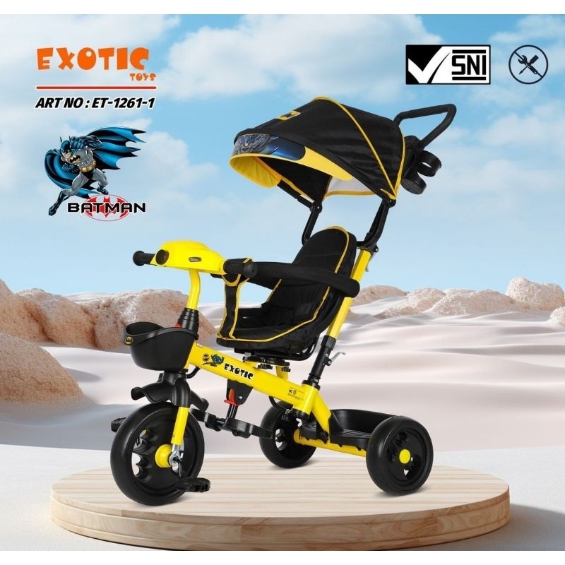 Stroller Sepeda Anak Roda Tiga Exotic ET 1261-1 Tricycle ET1261-1 by Pacific